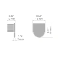 Zaślepka szara do profilu aluminiowego LED "REGULOR" - kpl. 2 szt. - wymiary