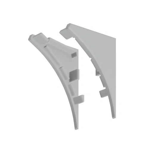 Zaślepka szara do profilu aluminiowego LED "WERKIN" - kpl. 2 szt.