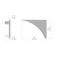 Zaślepka szara do profilu aluminiowego LED "WERKIN" - kpl. 2 szt.-wymiary-prawa
