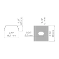 Uchwyt "GIP-STN" inox sprężysty do profili aluminiowych LED - kpl. 2 szt.