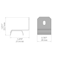 Uchwyt "GIP-STN-90G" czarny boczny do profili aluminiowych LED - kpl. 2szt.