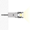 Uchwyt "HR-OPTI-60" inox z regulacją kąta do profili aluminiowych LED - kpl. 2 szt.
