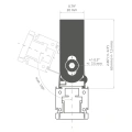 Uchwyt "HR-OPTI-60" inox z regulacją kąta do profili aluminiowych LED - kpl. 2 szt.