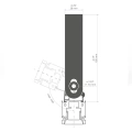 Uchwyt "HR-OPTI-105" inox z regulacją kąta do profili aluminiowych LED - kpl. 2 szt.