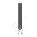 Uchwyt "HR-OPTI-155" inox z regulacją kąta do profili aluminiowych LED - kpl. 2 szt.