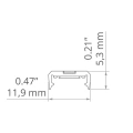 Uchwyt "K-10" transparentny do profili aluminiowych LED - PC - kpl. 2 szt.