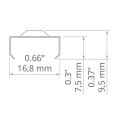 Uchwyt "PDS-STN" inox sprężysty do profili aluminiowych LED - kpl. 2 szt.
