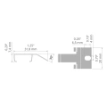 Uchwyt "PDS-STN-30D" inox boczny 30st. do profili aluminiowych LED - kpl. 2 szt.