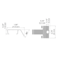 Uchwyt "PDS-STN-60D" inox boczny 60st. do profili aluminiowych LED - kpl. 2 szt.