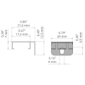 Uchwyt "PDS-STN-90D" czarny boczny 90st. do profili aluminiowych LED - kpl. 2 szt.