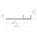 Uchwyt "PLANISA" szary do profili aluminiowych LED - kpl. 2 szt.
