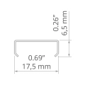 Łącznik kątowy "PD-MICRO" do profili aluminiowych LED - 180st.