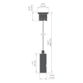 Zawiesie do profili LED "RD-1" 1500 - Chrom - zestaw 2 szt.