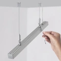 Zawiesie do profili LED "RD-2" 1500 przegubowy - Srebrny satynowy - zestaw 2 szt.