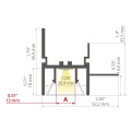 Profil aluminiowy LED FOLED-BOK surowy z kloszem - wymiary