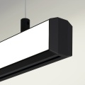 Profil aluminiowy LED GIZA-DUO-LL czarny anodowany z kloszem z wykorzystaniem zawiesia