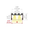 Profil aluminiowy LED GIZA-LL biały malowany - wymiary