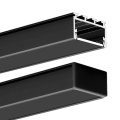Profil aluminiowy LED GIZA-LL czarny anodowany z kloszem i zaślepkami