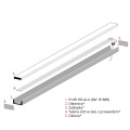 Profil aluminiowy LED HR-ALU anodowany z kloszem - schemat montażu