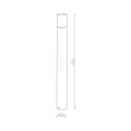 Lampa ogrodowa stojąca 1x GU10 80cm - VT-7618 - rysunek techniczny