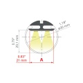 Profil aluminiowy LED JAZ anodowany - wymiary