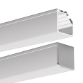 Profil aluminiowy LED KOPRO anodowany z kloszem kwadratowym i zaślepką