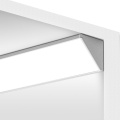 Profil aluminiowy LED KOPRO anodowany z kloszem płaskim i zaślepką