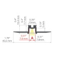 Profil aluminiowy LED KOZEL-10 surowy - wymiary