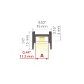 Profil aluminiowy LED MICRO-HG anodowany - Wymiary