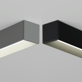 Profil aluminiowy LED MICRO-HG czarny anodowany z kloszem i zaślepką