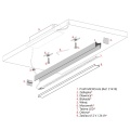 Profil aluminiowy LED MICRO-HG czarny anodowany z kloszem - schemat montażowy