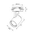 Lampa szynowa 1-fazowa VOLF 1xGU10 - ML0674