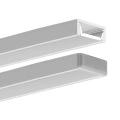 Profil aluminiowy LED MICRO-PLUS surowy z kloszem i zaślepką