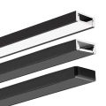 Profil aluminiowy LED MICRO-PLUS czarny anodowany z kloszem i zaślepką
