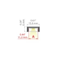 Profil aluminiowy LED MICRO-PLUS czarny anodowany - wymiary
