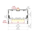 Profil aluminiowy LED MOD-100 anodowany - wymiary