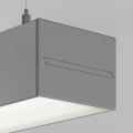 Profil aluminiowy LED MOD-100 anodowany z kloszem - wizualizacja montaż na zawiesiu