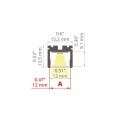 Profil aluminiowy LED OPK-4 anodowany - wymiary