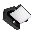 Lampa elewacyjna LED 17W z czujnikiem ruchu - czarna - VT-11020S-B