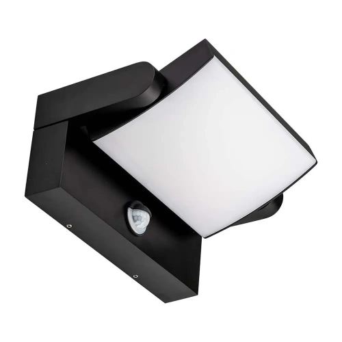 Lampa elewacyjna LED 17W z czujnikiem ruchu - czarna - VT-11020S-B
