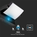 Lampa elewacyjna LED 17W z czujnikiem ruchu - czarna - VT-11020S-B