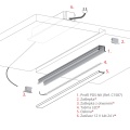 Profil aluminiowy LED PDS-NK anodowany - schemat montażowy