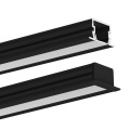 Profil aluminiowy LED PDS-NK czarny anodowany z kloszem i zaślepką