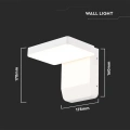 Lampa elewacyjna LED 17W - biała - VT-11020-SQ-W