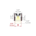 Profil aluminiowy LED PDS-ZM-PLUS biały malowany - wymiary