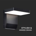 Lampa elewacyjna LED 17W - czarna - VT-11020-SQ-B