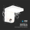Lampa elewacyjna LED 17W z czujnikiem ruchu - biała - VT-11020S-SQ-W