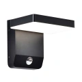 Lampa elewacyjna LED 17W z czujnikiem ruchu - czarna - VT-11020S-SQ-B