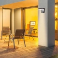 Lampa elewacyjna LED 17W z czujnikiem ruchu - czarna - VT-11020S-SQ-B