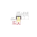 Profil aluminiowy LED PIKO anodowany - wymiary